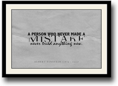 

Albert Einstein mistake quote Fine Art Print(10 inch X 14 inch, Framed)