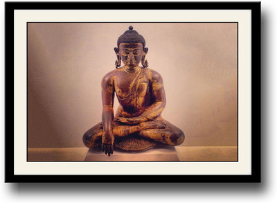 

Vintage Buddha statue Fine Art Print(10 inch X 14 inch, Framed)