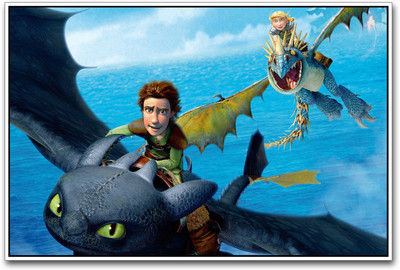 

How to train your dragon stunning Paper Print(12 inch X 18 inch)
