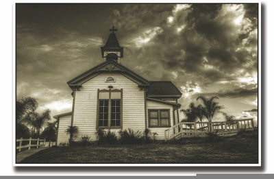 

Posterhouzz Vintage Church Photography Fine Art Print(12 inch X 18 inch, Rolled)