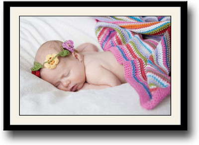 

Cute baby with colorful crown Fine Art Print(10 inch X 14 inch, Framed)