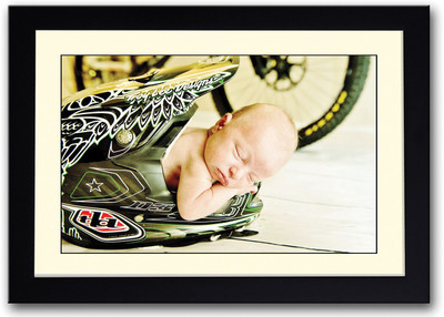 

Cute Newborn Sleeping In Helmet Fine Art Print(14 inch X 20 inch, Framed)