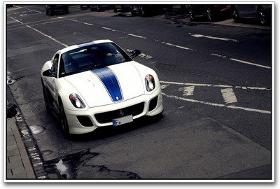 

White ferrari in Italy Paper Print(12 inch X 18 inch)