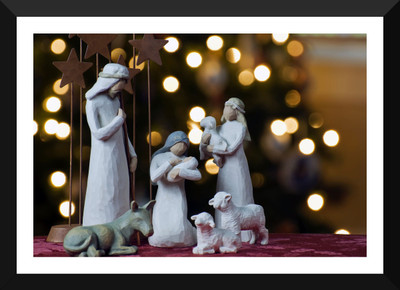 

Tallenge - Christmas Art - Nativity 4 - Large Size Ready To Hang Framed Digital Art Print On Photographic Paper(24 inch X 16 inch, Framed)