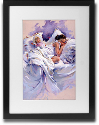 

Shaildha's Water Colour Painting Print of Sweet Dreams With Doll Fine Art Print(11 inch X 9 inch)