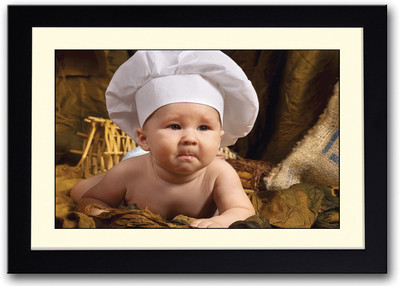 

Cute Baby Chef Fine Art Print(14 inch X 20 inch, Framed)