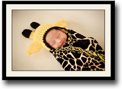 

Cute baby on Giraffe dress Fine Art Print(10 inch X 14 inch, Framed)