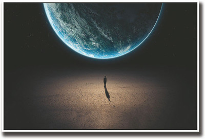 

Man looking at earth Fine Art Print(12 inch X 18 inch, Rolled)