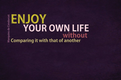 

TMS Enjoy your own life Paper Print(12 inch X 18 inch, Rolled)