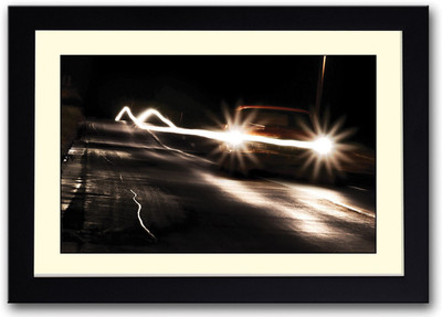 

Beautiful photograph of Car on Road Fine Art Print(14 inch X 20 inch, Framed)