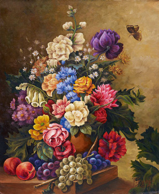 31% OFF on Flower Bouquet Canvas Art(18 inch X 12 inch)