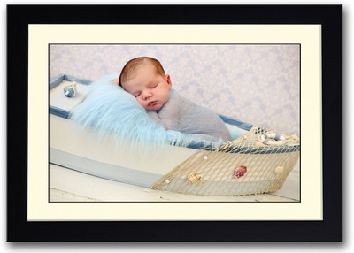 

Amazing Cute Baby On Small Boat Fine Art Print(14 inch X 20 inch, Framed)