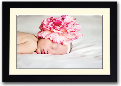 

Baby With Big Flower Bow Fine Art Print(14 inch X 20 inch, Framed)
