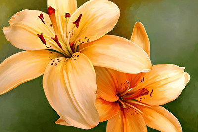

Floral Painting Canvas Art(24 inch X 36 inch, Rolled)