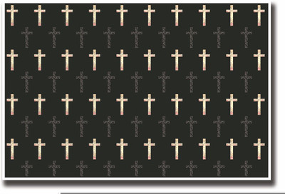 

Posterhouzz Jesus Christ crosses design Fine Art Print(12 inch X 18 inch, Rolled)