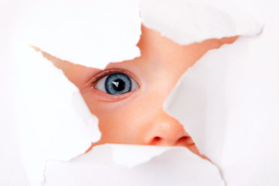 

Child's Love - Cute Little Eyes Paper Print(12 inch X 18 inch)