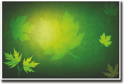 

Green leaves design Fine Art Print(12 inch X 18 inch, Rolled)