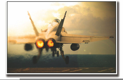 

Posterhouzz Fighter plane taking off Fine Art Print(12 inch X 18 inch, Rolled)
