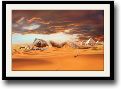 

Egypt Pyramid Artistic Fine Art Print(10 inch X 14 inch, Framed)