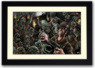 

Killing the Zombies Fine Art Print(14 inch X 20 inch, Framed)