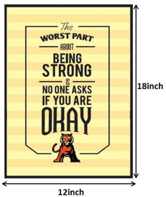 23% OFF on Seven Rays The Worst Part About Being Strong Paper Print (Small) Paper Print(18 inch X 12 inch) 23% OFF on Seven Rays The Worst Part About Being Strong Paper Print (Small) Paper Print(18 inch X 12 inch)