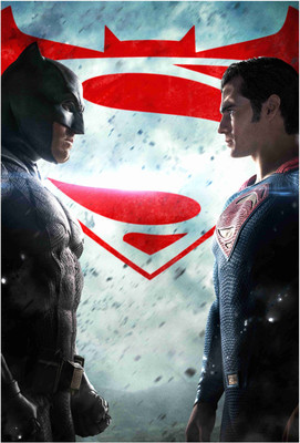 

Batman vs Superman Dawn of Justice with logo Paper Print(19 inch X 13 inch, Rolled)