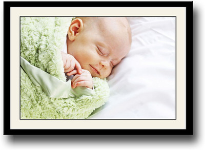 

Cute Baby smiling while sleeping Fine Art Print(10 inch X 14 inch, Framed)