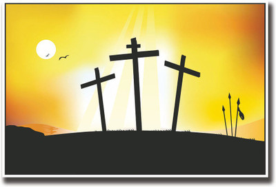 

Three Jesus Christ cross Fine Art Print(12 inch X 18 inch, Rolled)