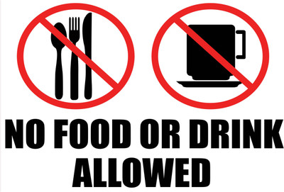 

No Food or Drink Allowed Paper Print(13 inch X 19 inch, Rolled)