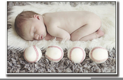 

Posterhouzz Cute baby with baseballs Fine Art Print(12 inch X 18 inch, Rolled)