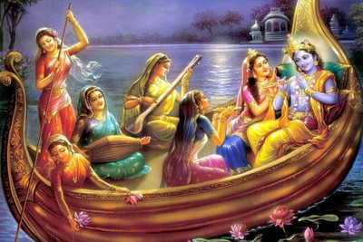 

Divine Krishna Blessings Paper Print(12 inch X 18 inch, Rolled)