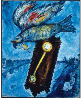 

Modern Masters Collection - Time Is a River Without Banks By Marc Chagall - Ready To Frame Rolled Digital Art Print On Photographic Paper(24 inch X 18 inch, Rolled)