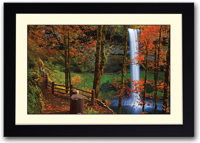 

Beautiful Nature Waterfall Fine Art Print(14 inch X 20 inch, Framed)