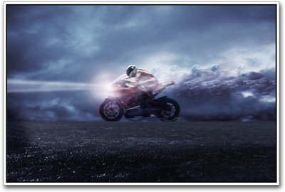 Racing Bike Paper Print(12 inch X 18 inch)
