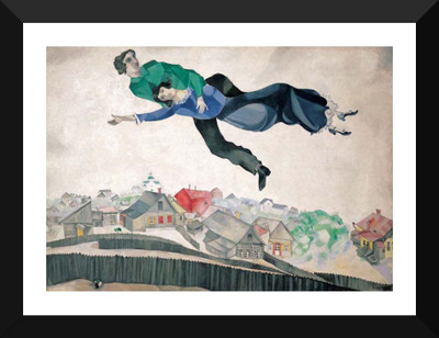 

Tallenge Modern Masters Collection - Over The Town By Marc Chagall - Premium Quality A3 Size Framed Poster Paper Print(17 inch X 12 inch, Framed)