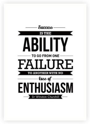 33% OFF on Lab No. 4 Success is The Ability To Go From one Failure To Another Sir Winston Churchill inspirational Quotes Poster Paper Print(16.5 inch X 11.5 inch)