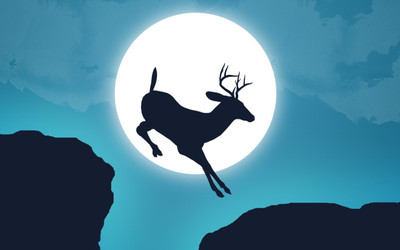 

Deer Jump Moon Animation Poster Paper Print(12 inch X 18 inch, Rolled)