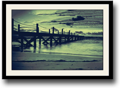 

Beautiful dock and sky Fine Art Print(10 inch X 14 inch, Framed)