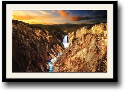 

Beautiful Waterfall AFP0361 Fine Art Print(10 inch X 14 inch, Framed)