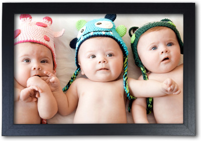 

Cute Babies (Ver.2) Poster with Frame Paper Print(14 inch X 20 inch, Streched)