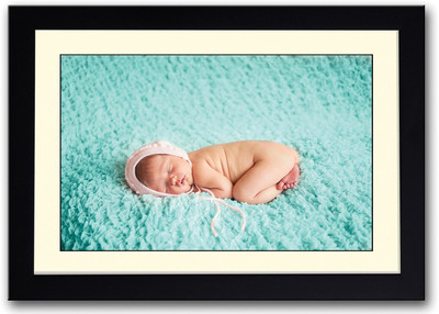 

Baby In A Blue Carpet Fine Art Print(14 inch X 20 inch, Framed)