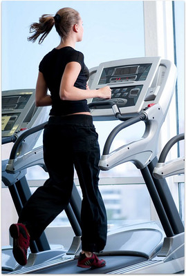 Girl on treadmill Paper Print(18 inch X 12 inch, Stacked) available at flipkart for Rs.215