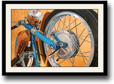 

Artistic Orange Motorcycle Fine Art Print(10 inch X 14 inch, Framed)