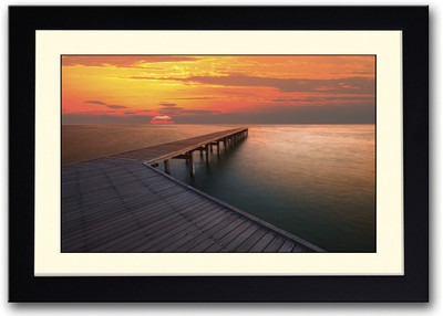 

Beautiful Dock In Sunset Fine Art Print(14 inch X 20 inch, Framed)