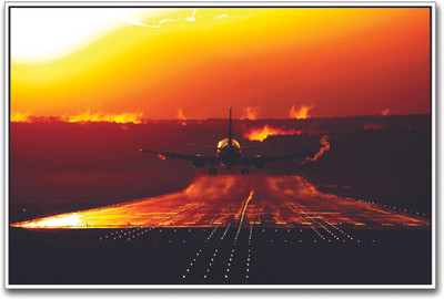 

Airplane Taking off Paper Print(12 inch X 18 inch)