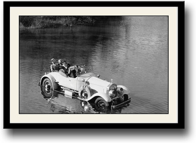 

Vintage Car in Water Fine Art Print(10 inch X 14 inch, Framed)