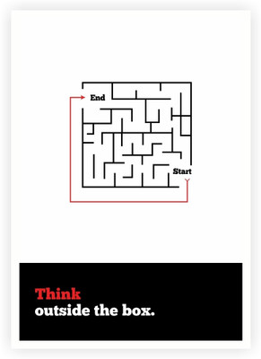 33% OFF on Lab No. 4 Think outside inspirational Corporate Startup Quotes Poster Paper Print(16.5 inch X 11.5 inch)