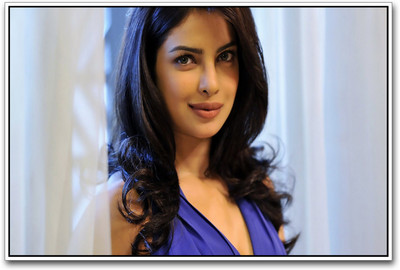 Priyanka Chopra in Blue Dress Paper Print(12 inch X 18 inch)