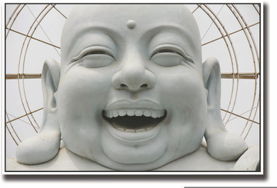 

Posterhouzz White laughing Buddha Fine Art Print(12 inch X 18 inch, Rolled)