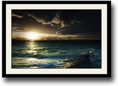

Blue Water sunrise Fine Art Print(10 inch X 14 inch, Framed)